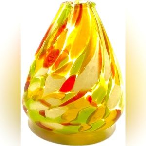 Adorable Small Pearl Essence Murano Glass Bud  Vase, Perfect Condition